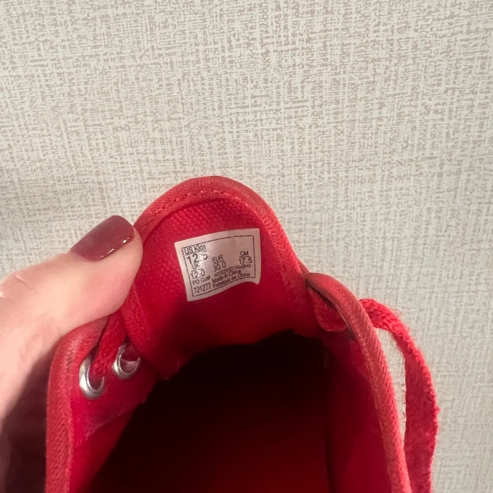 Vans Kids Sparkling Red Sneakers - Picture 5 of 5
